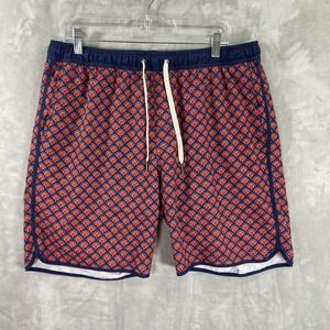 Fair Harbor Shorts men's XL 36x8 Lined Board Hybrid Swim Trunks Athletic AOP